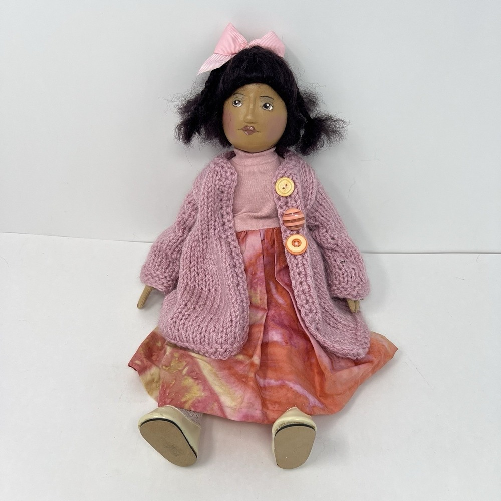 Rare‎ Elaine Lim Hand Made Doll soft Body Hand processed Mohair Hair Gift Toy